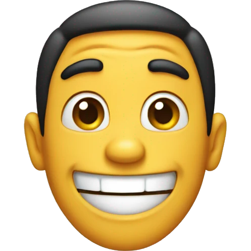 Goofy smiling emoji emoji