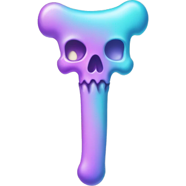 candy colored bone emoji