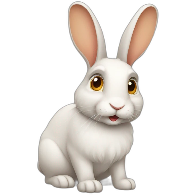 Rabbit with long hears emoji