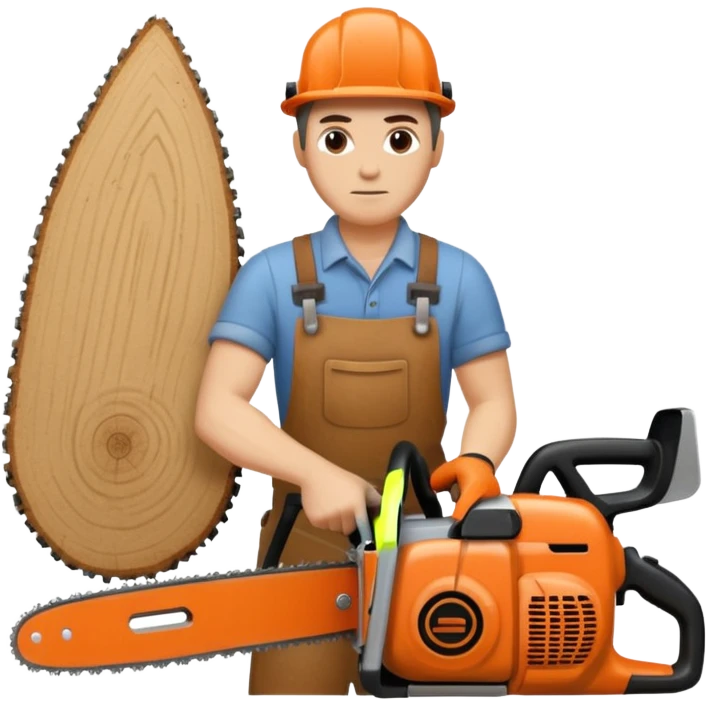 Sculptor with chainsaw emoji