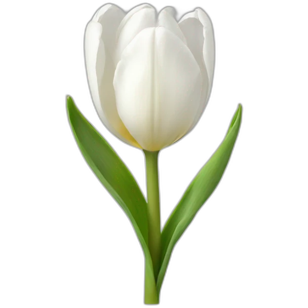 white tulip emoji