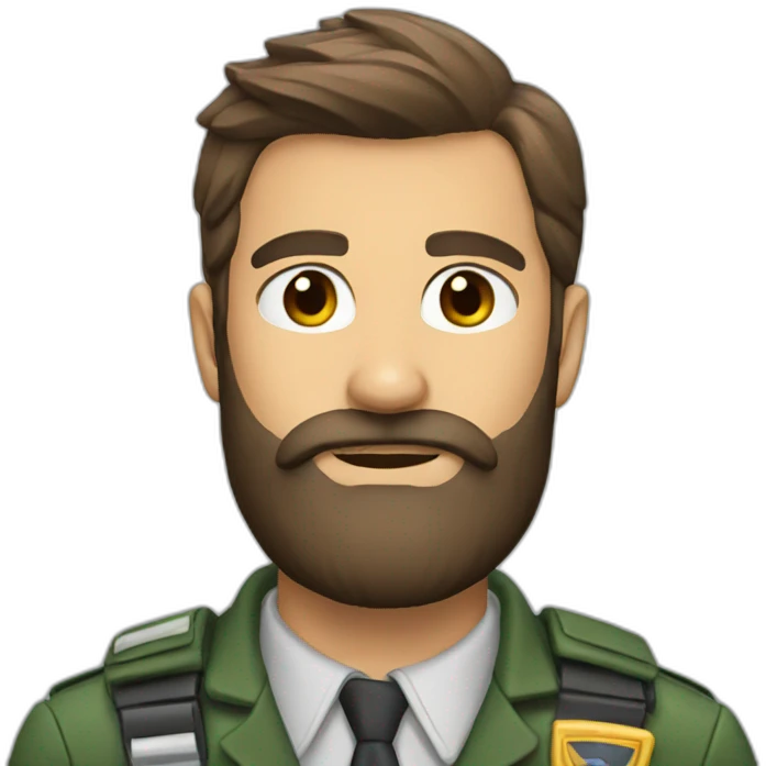 Pilot beard emoji