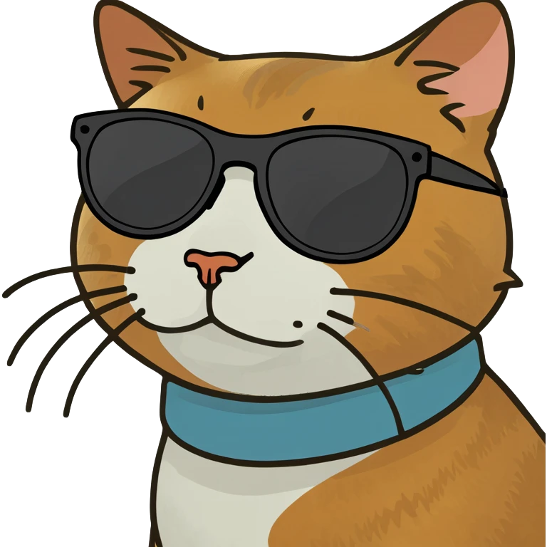 Cat with sunglasses emoji