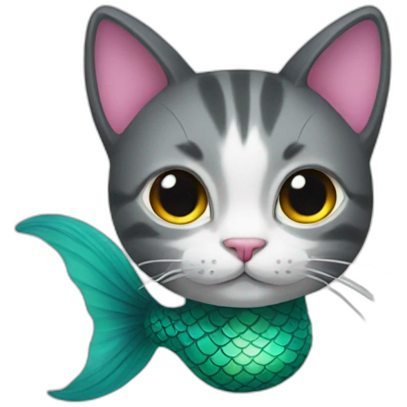 cat with a mermaid tail emoji