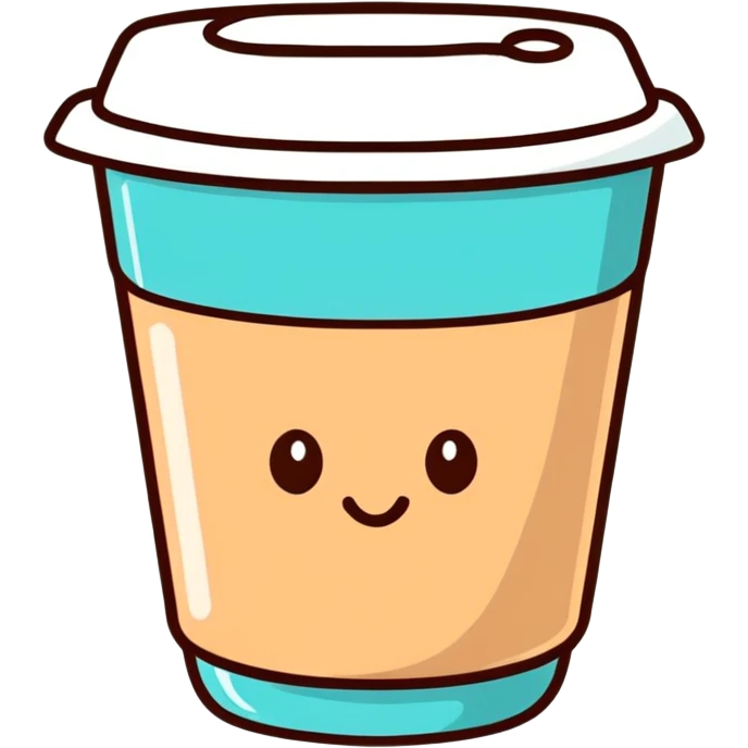 Aqua cup of coffee emoji
