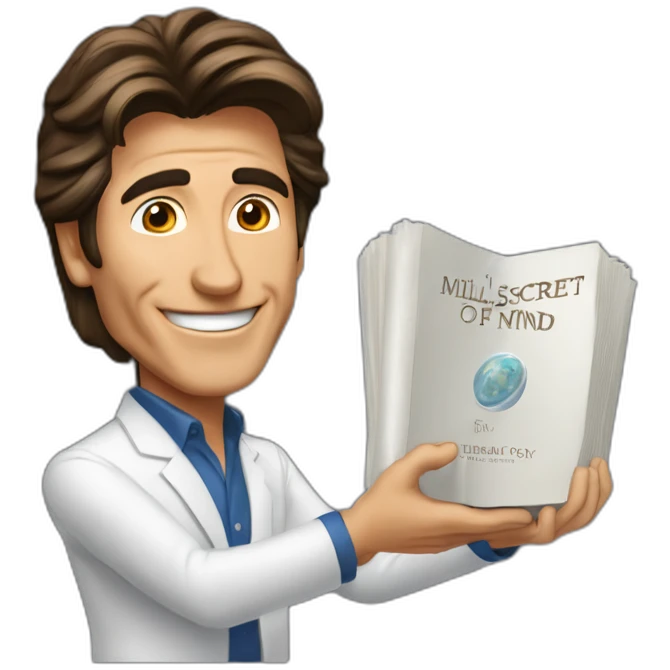 T. Harv Eker showing the book the secret of a millonaire mind" emoji