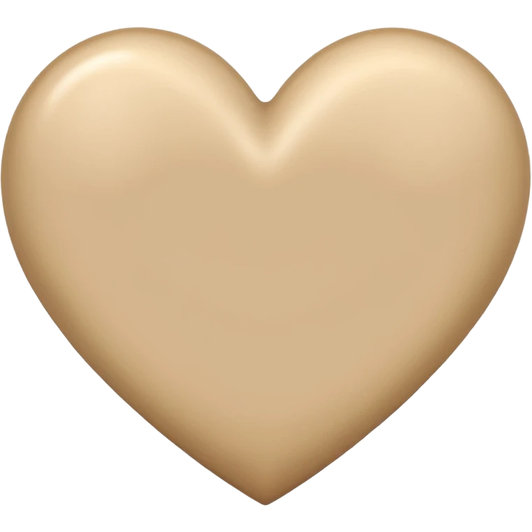 beige heart with subtle shading emoji