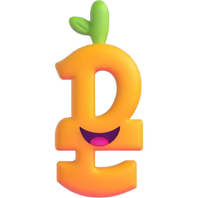 3D number 4 with a winking face emoji