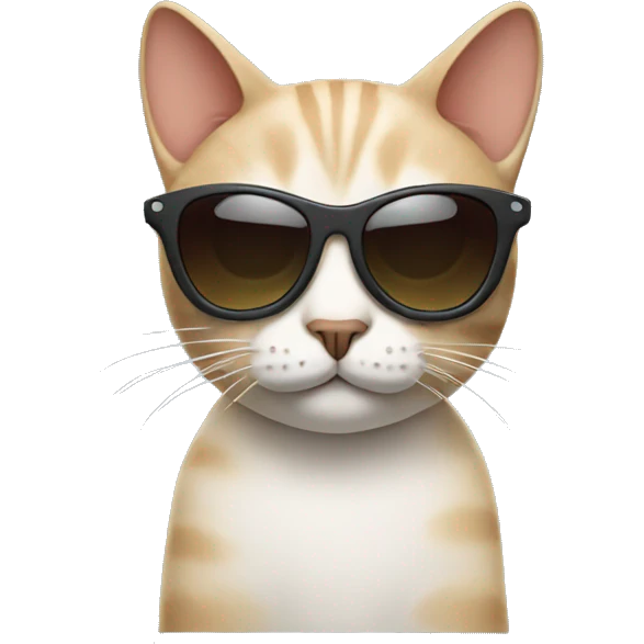 Cat with sunglasses emoji