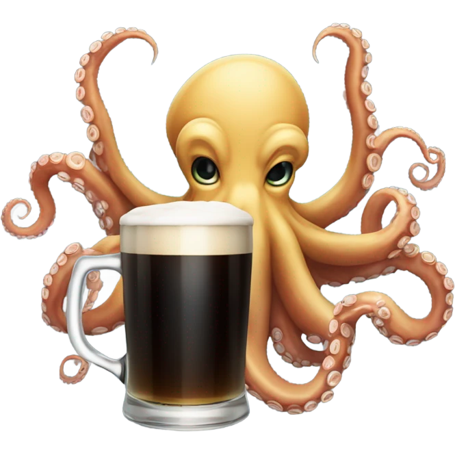 Octopus with a guinness emoji