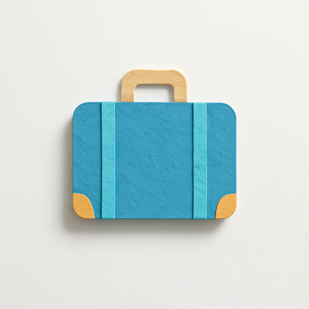 blue suitcase emoji