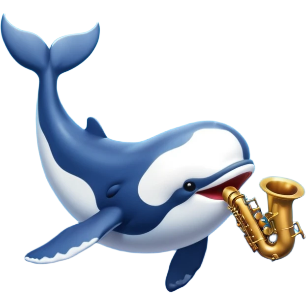a whale playing saxophone emoji