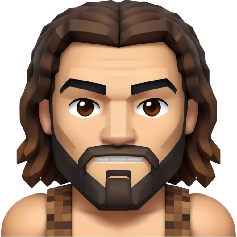 Jason Momoa as a Minecraft character emoji