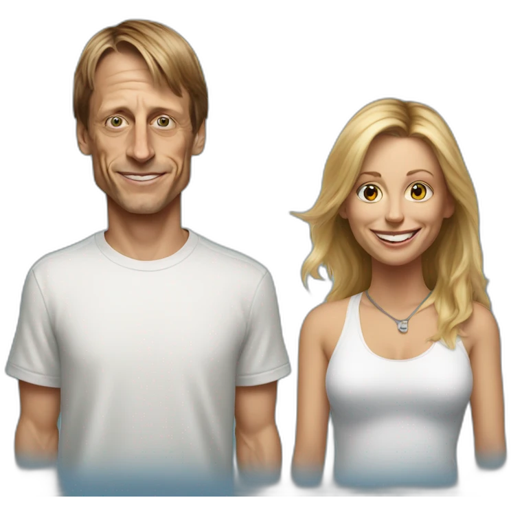Tony Hawk and Cathy hawk emoji