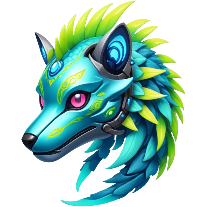  exotic tropical cyber-Protogen-Fakémon-Vernid-creature emoji