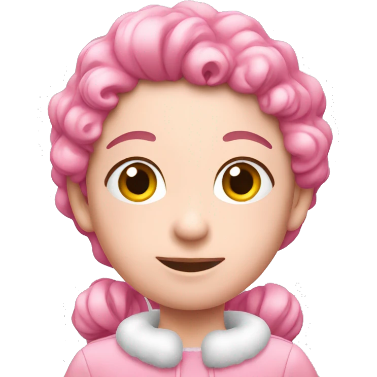 Christmas pink emoji