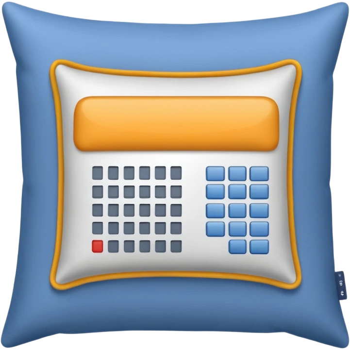 pillow with spreadsheet emoji