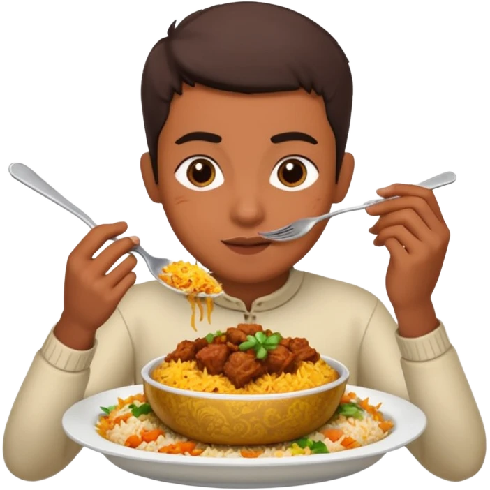 Me eating Biriyani  emoji
