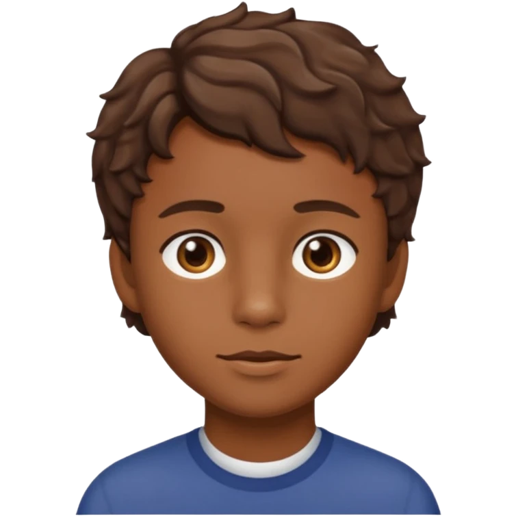Owen Cooper with brown wavy shorthair and brown eyes emoji