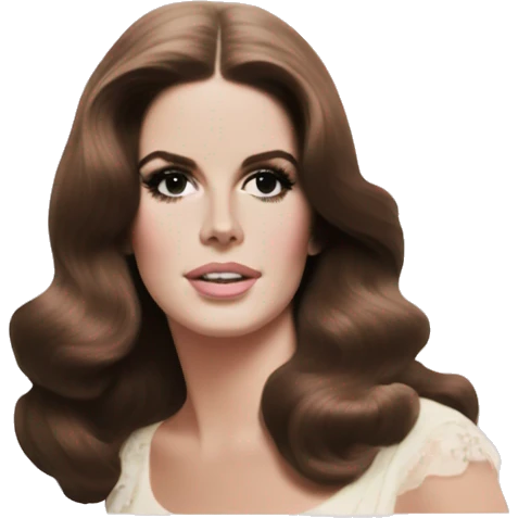 vintage pale pink picture frame of lana del rey  emoji