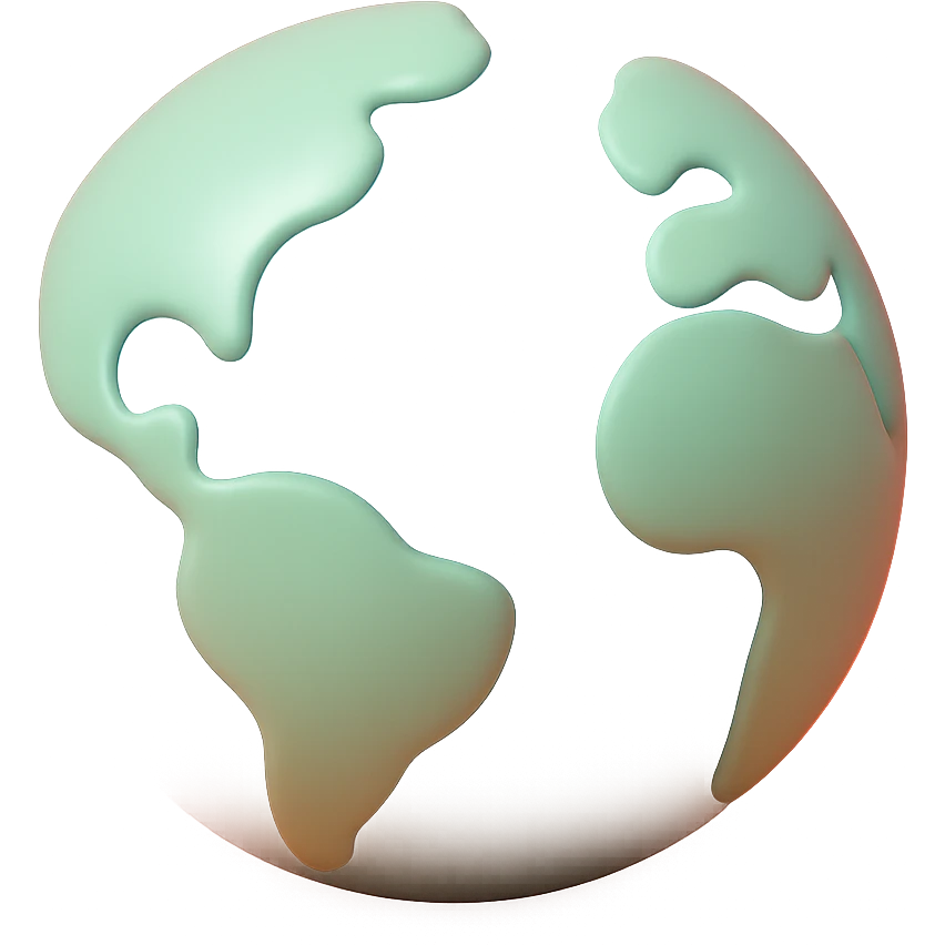 realistic earth-like planet vinyl figure style emoji