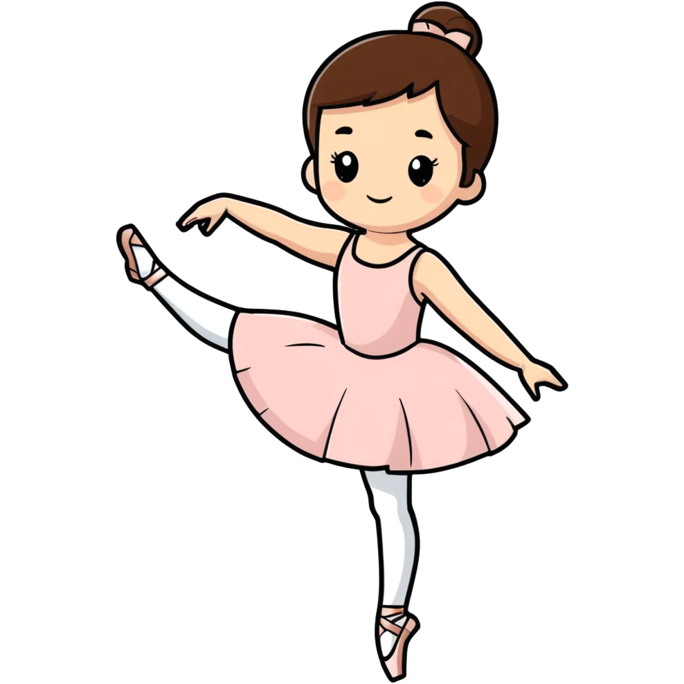 bailarina pelo castaño  emoji