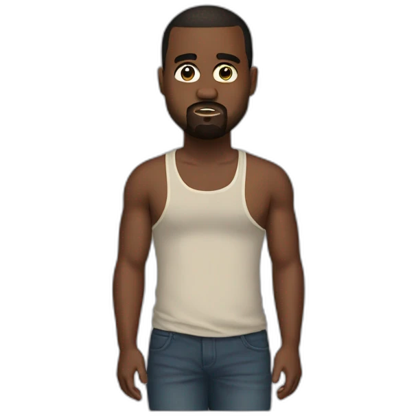 kanye west wearing a bra emoji
