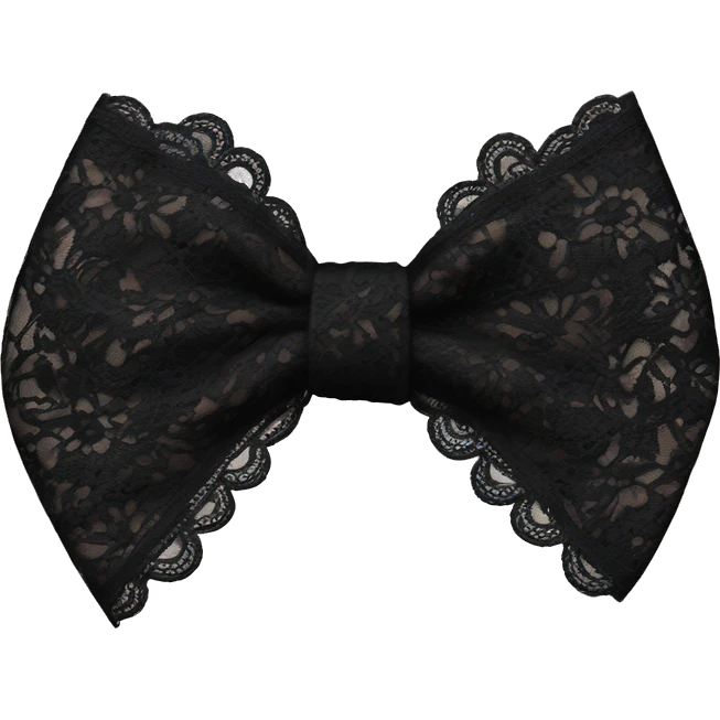 black lace bow emoji