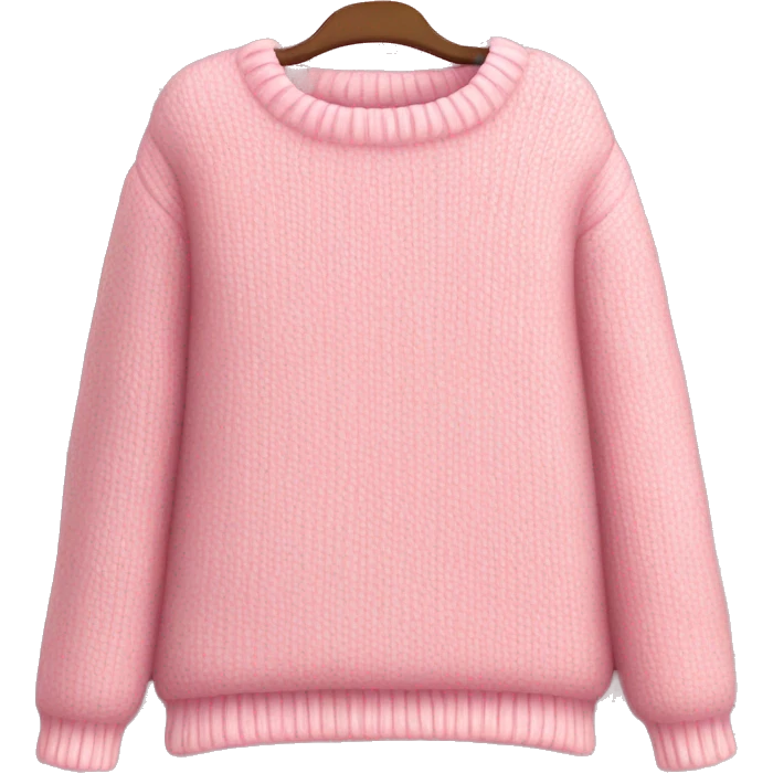cute cozy sweater. with pink elements emoji