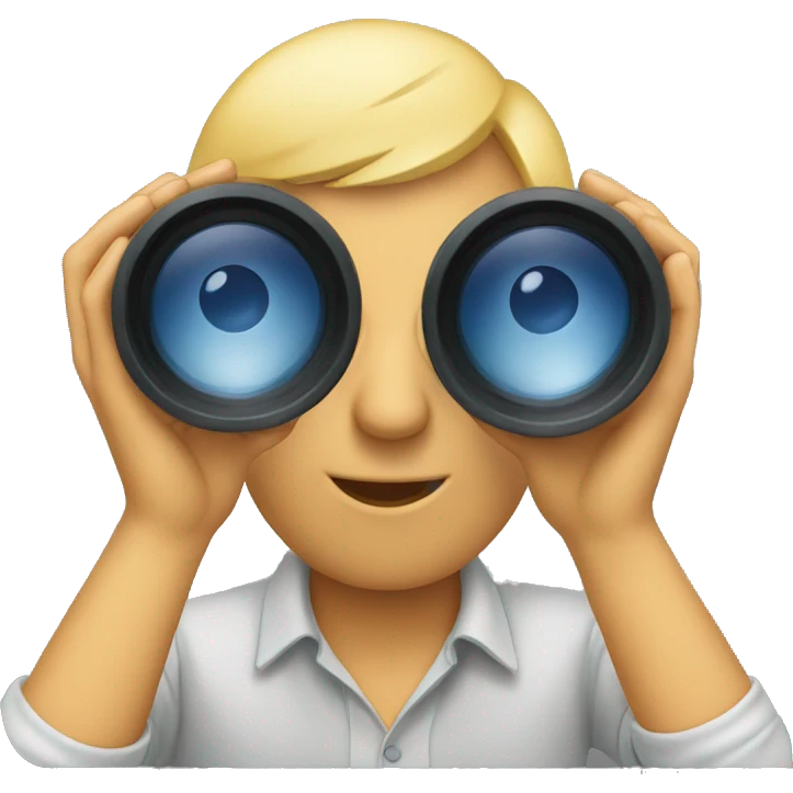 Person looking through binoculars emoji