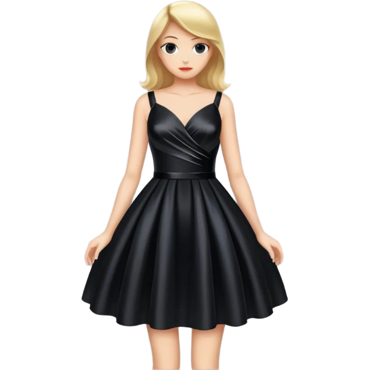 Dress black satin (only dress) emoji