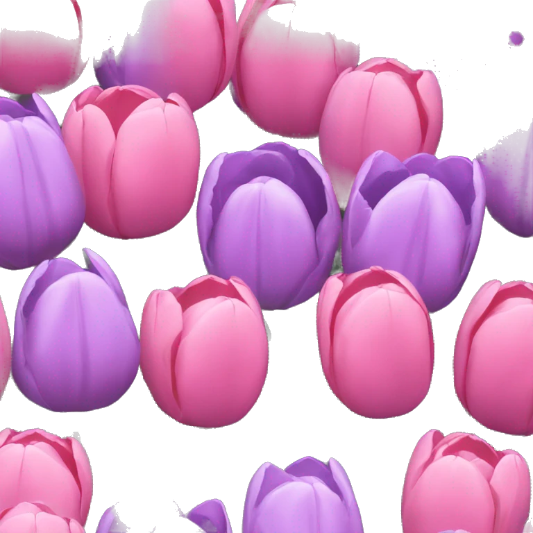 pink and lavender tulips emoji