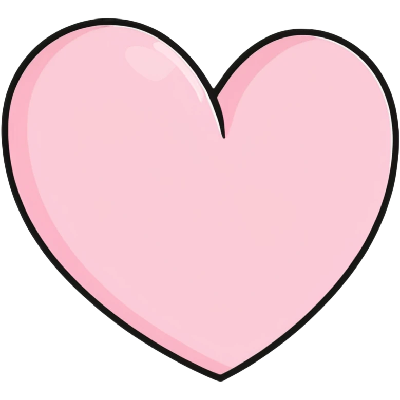 pastel pink heart emoji