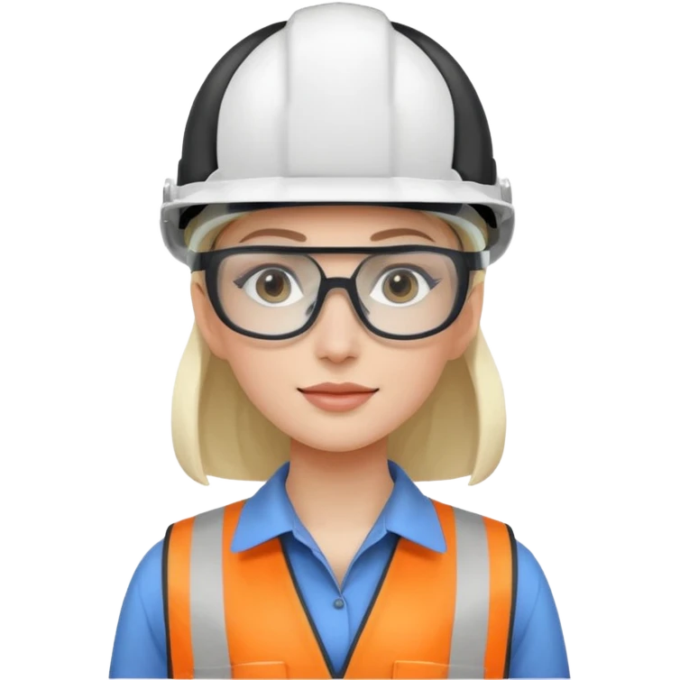 Ingeniera industrial mujer con casco blanco emoji