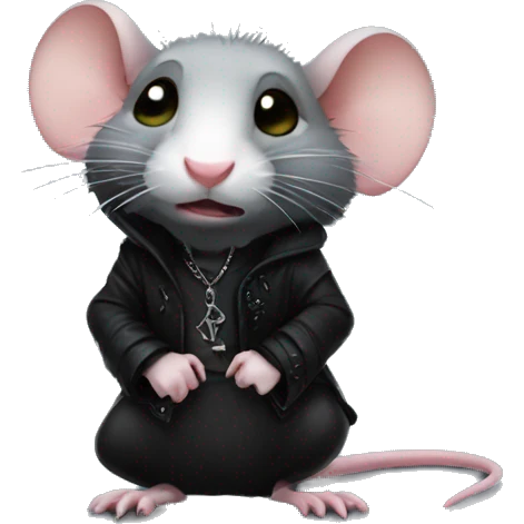 goth rat  emoji