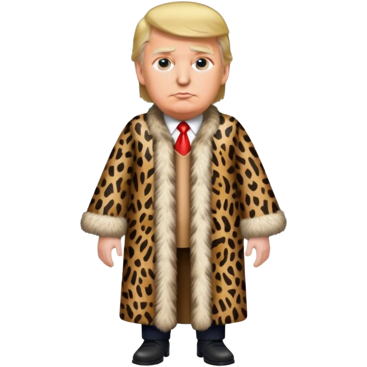 Donald trump neanderthal full body wearing animal skin tunic emoji