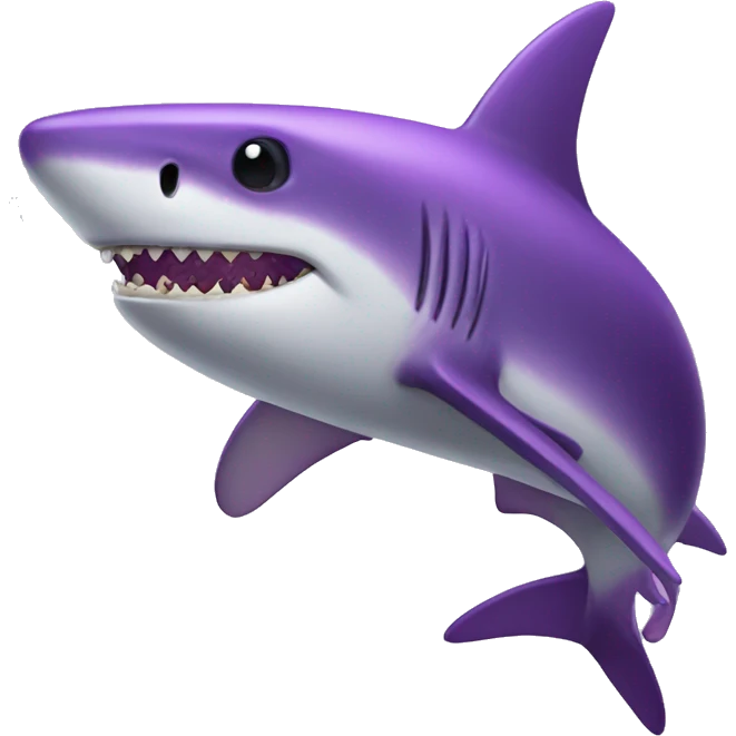 purple shark for kids emoji