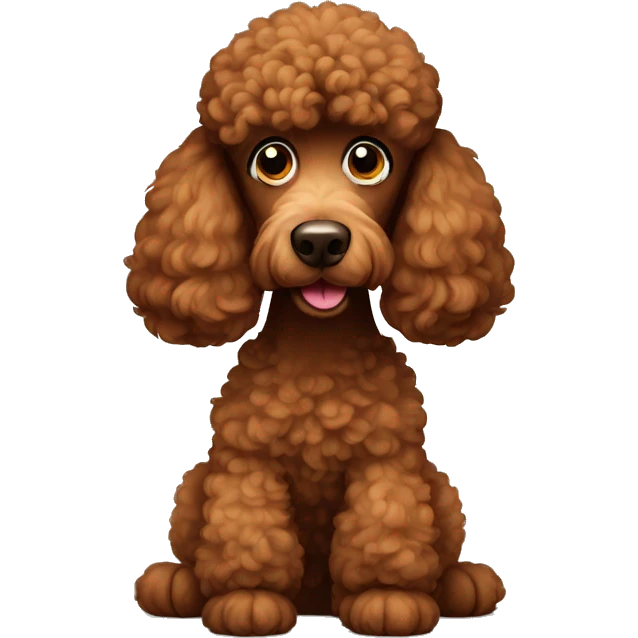 brown poodle  emoji