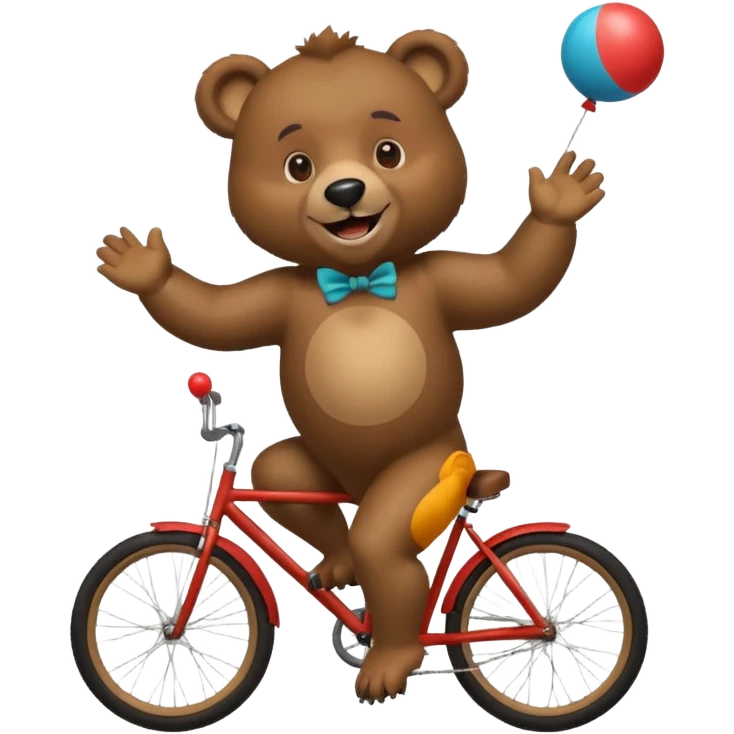Bear juggling riding a bike emoji