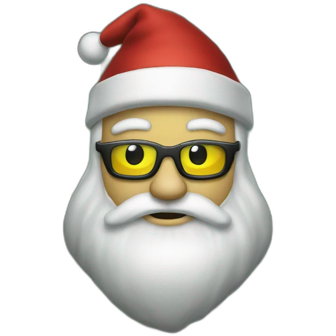 santa claus hacker matrix emoji