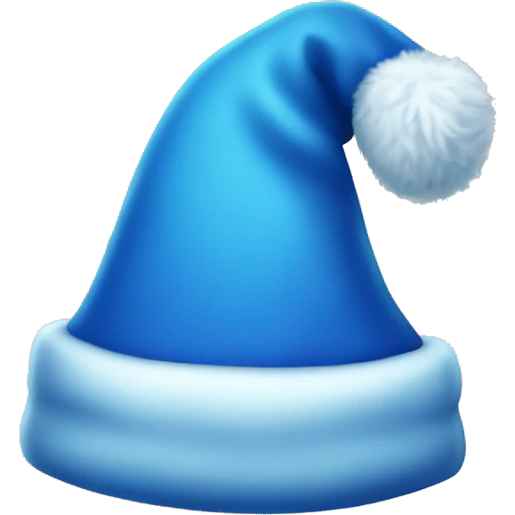Blue Santa hat emoji