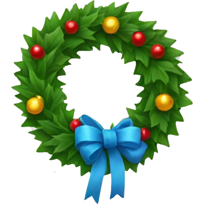 Christmas wreath emoji