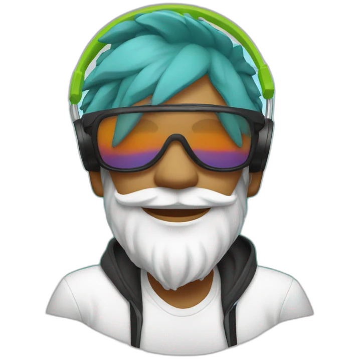 Surfista dj branco emoji