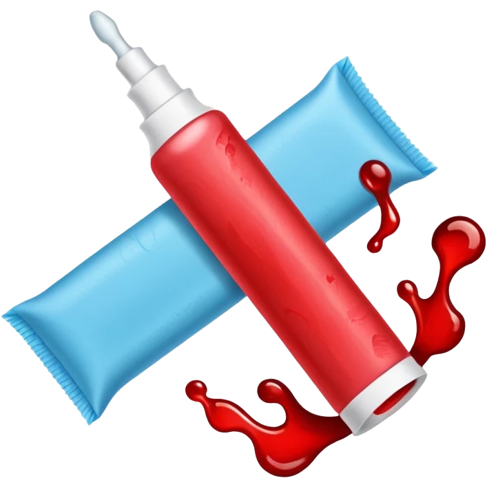 pads and tampons with blood  emoji