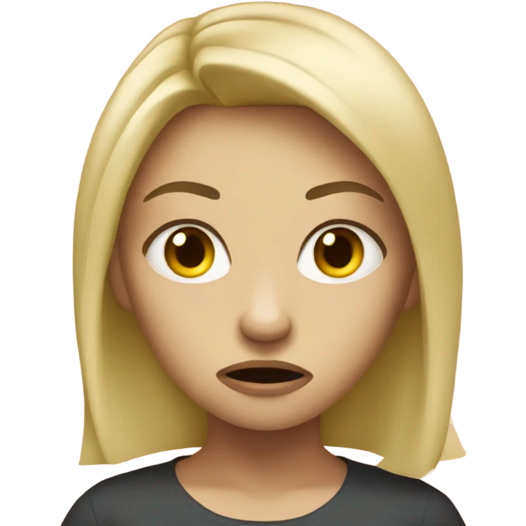 Angry blonde girl emoji