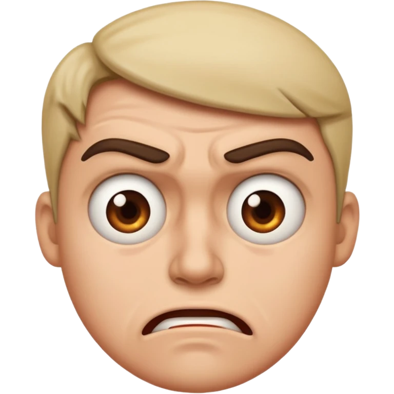 disgusted but mad face emoji