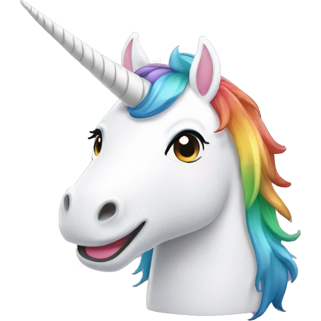 rainbow unicorn smiling emoji