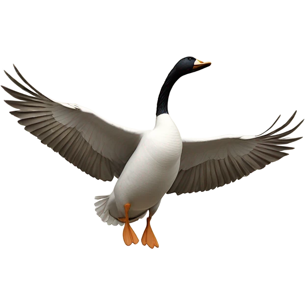 A falling geese  emoji
