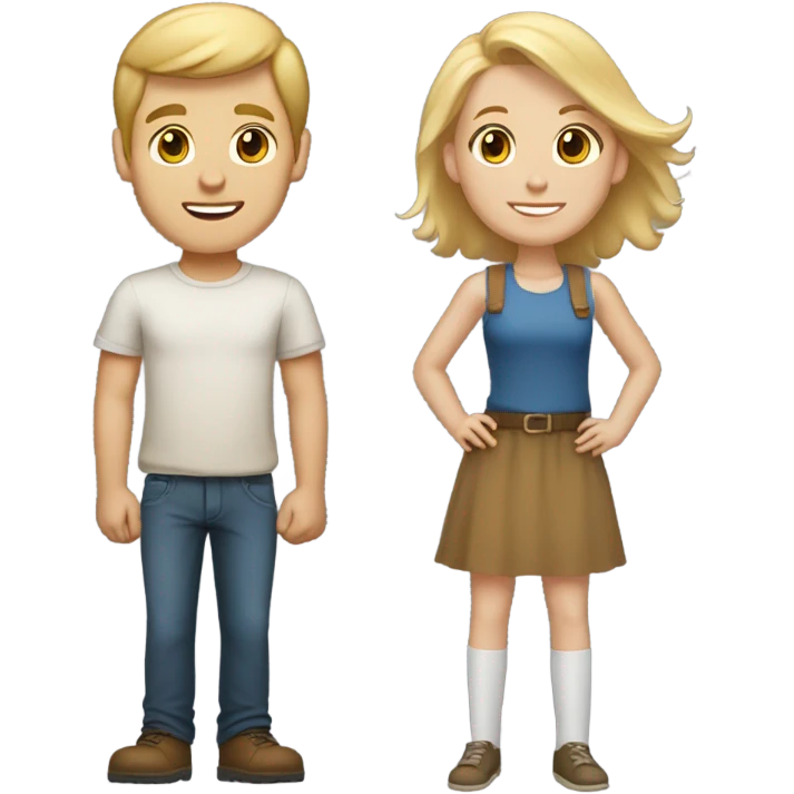 Blonde tall football boy with light brown hair girl emoji