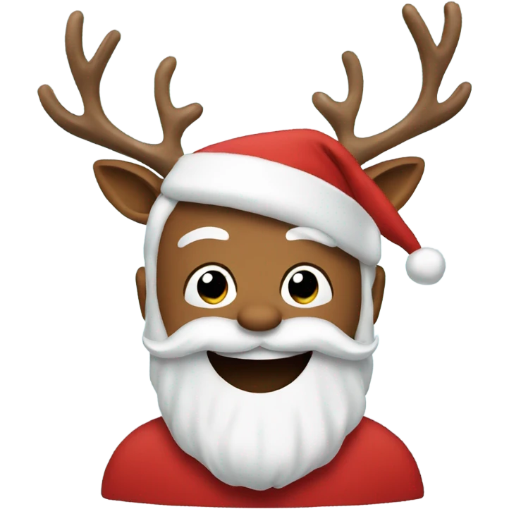 Santa and reindeer  emoji